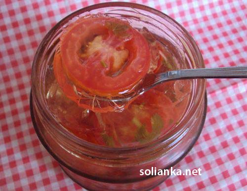 как приготовить помидоры в желе на зиму