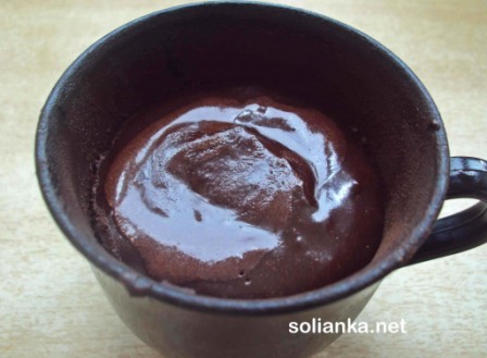 шоколадный фондан после духовки